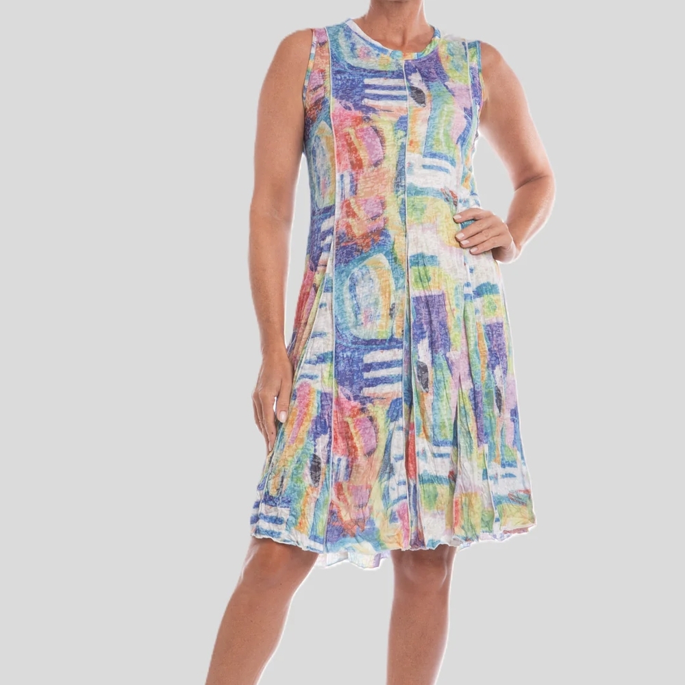 New! KLEIO Ladies Sleeveless floral Dress- Many sizes available.